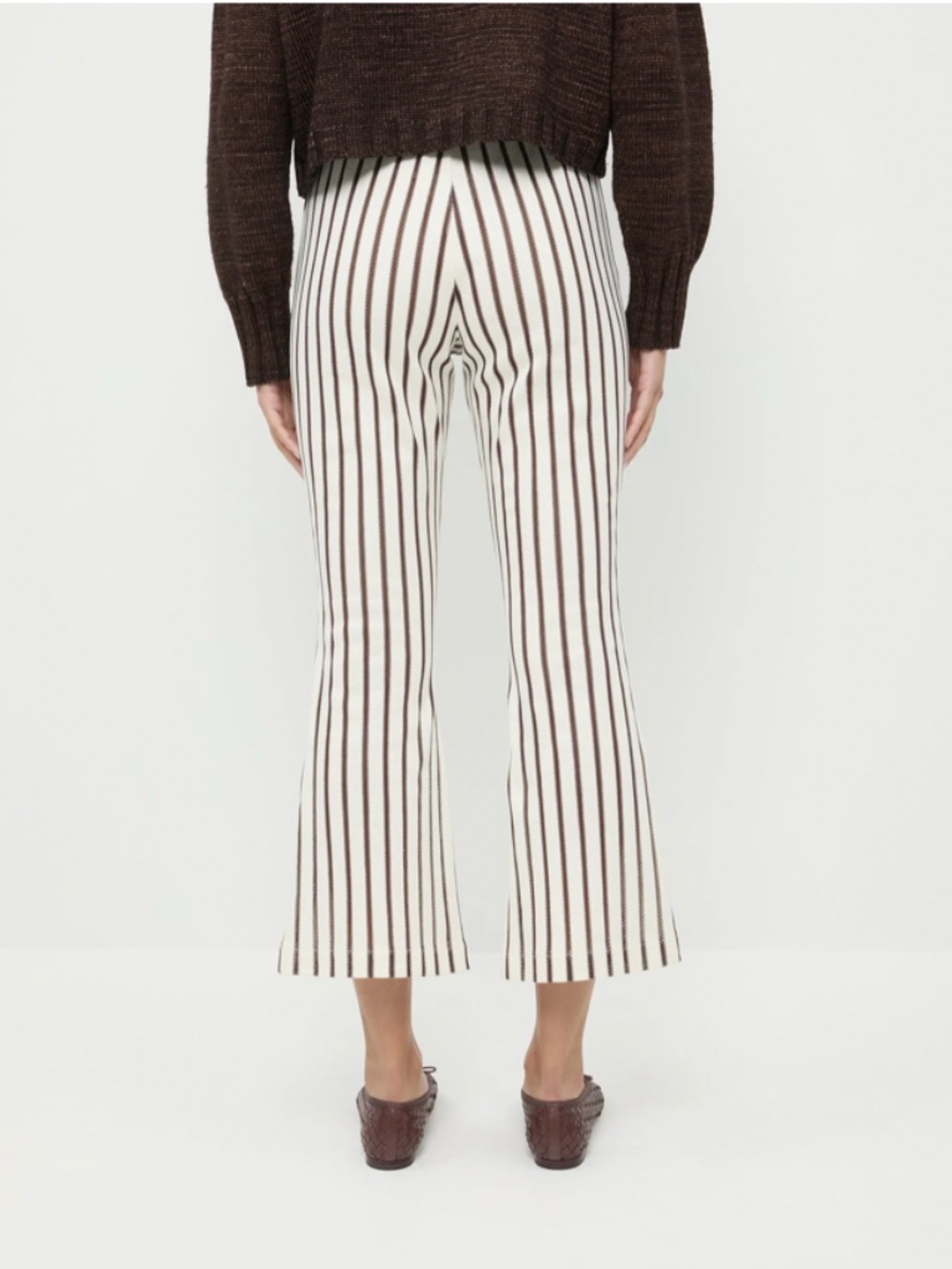 Loeffler Randall Alex Pant in Brown Stripe - Picture 2 of 3